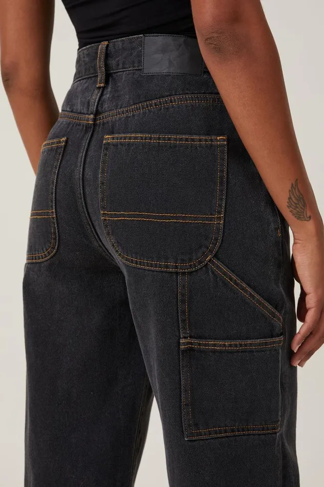 Women Jeans Cotton On Carpenter Jean Smokey Black