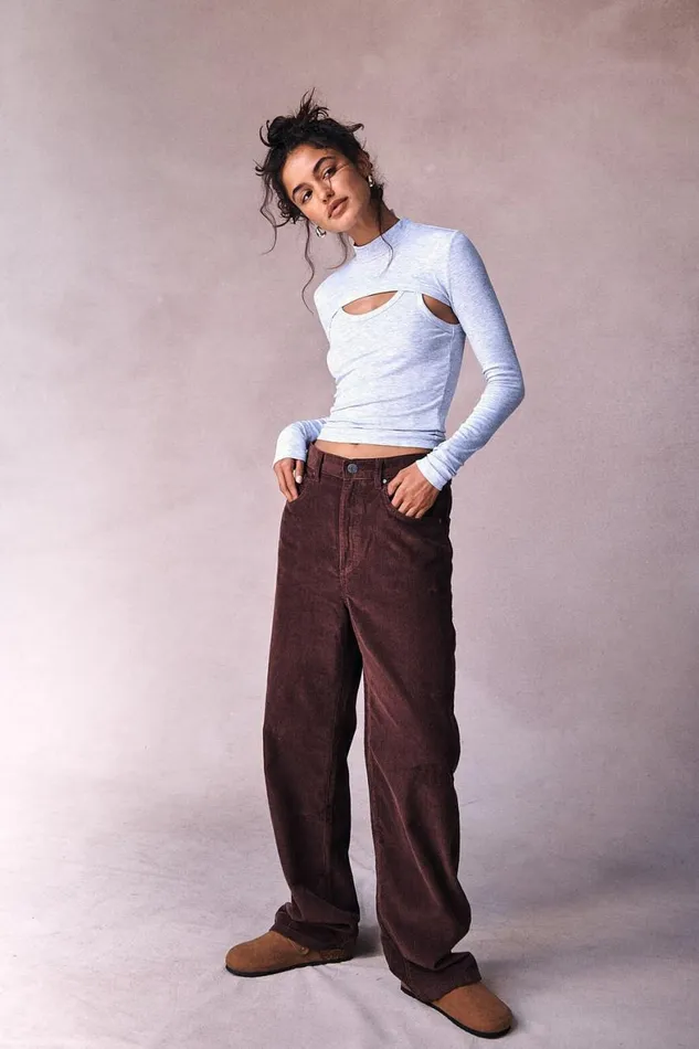 Women Jeans Cotton On Cord Straight Jean Dark Oak