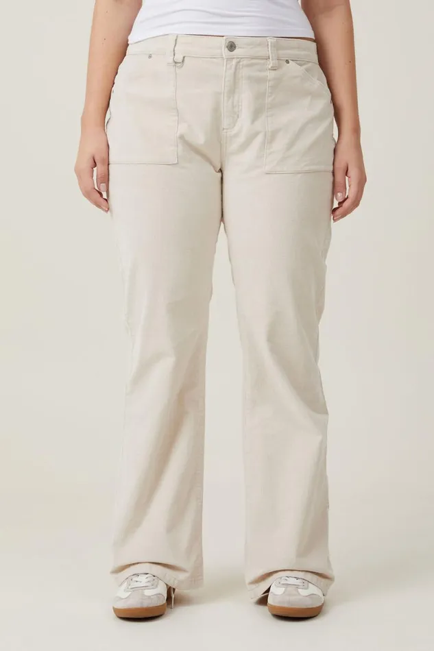 Women Jeans Cotton On Cord Stretch Bootcut Flare Jean Porcelainutility