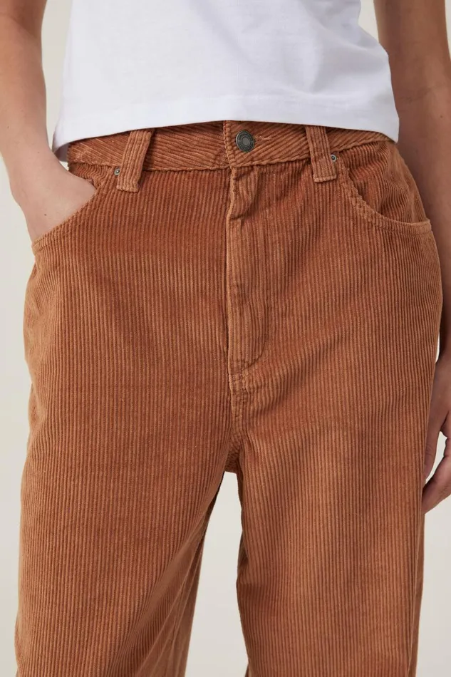 Women Jeans Cotton On Cord Super Baggy Leg Jean Pinecone