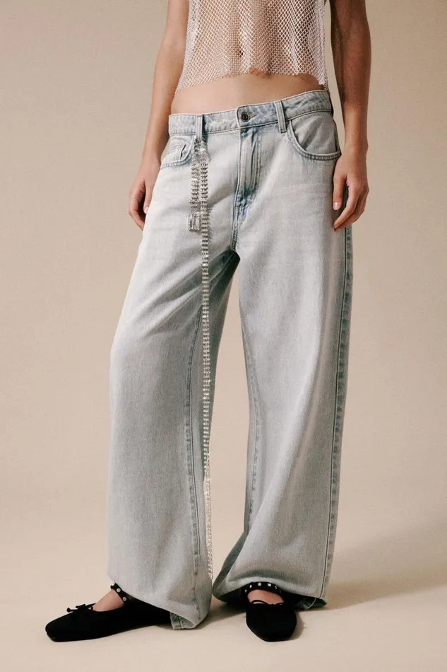 Women Jeans Cotton On Relaxed Wide Leg Jean Palm Blue