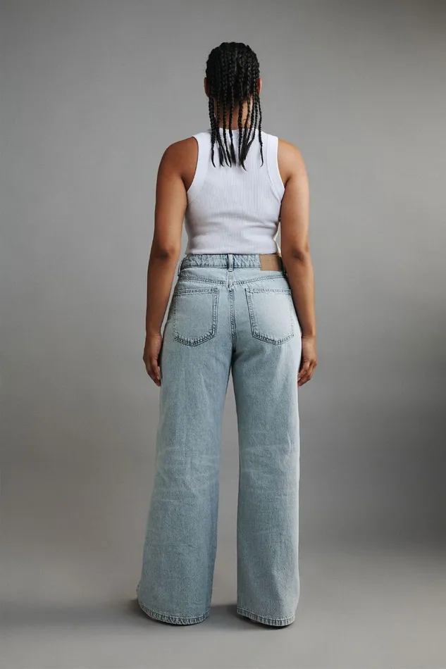 Women Jeans Cotton On Relaxed Wide Leg Jean Palm Blue