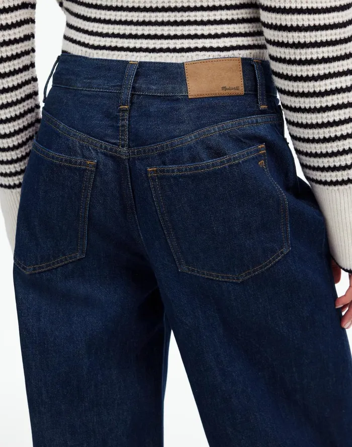 Women Jeans Madewell LowSlung Baggy Jeans Rinse Wash