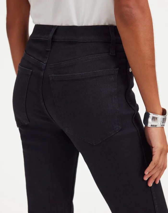 Women Jeans Madewell Stovepipe Jeans Black Rinse Wash