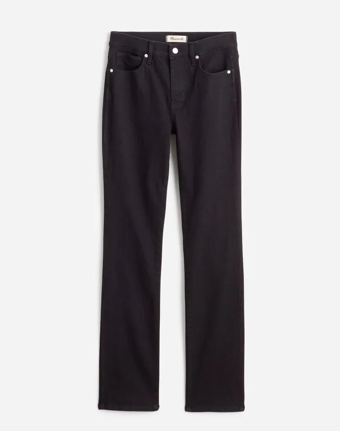 Women Jeans Madewell Stovepipe Jeans Black Rinse Wash