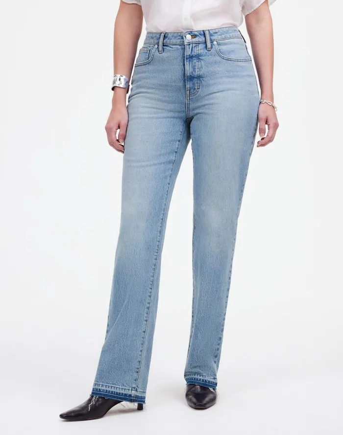 Women Jeans Madewell The Curvy 03990s Straight MidRise Jean In Barbosa Wash Barbosa Wash