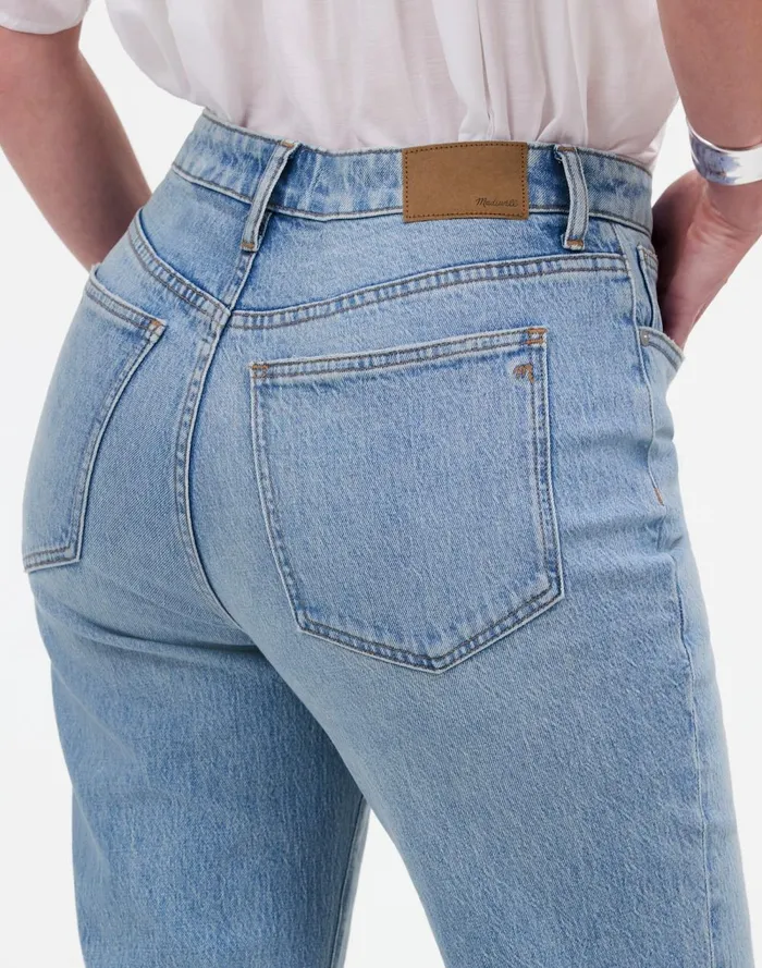 Women Jeans Madewell The Curvy 03990s Straight MidRise Jean In Barbosa Wash Barbosa Wash