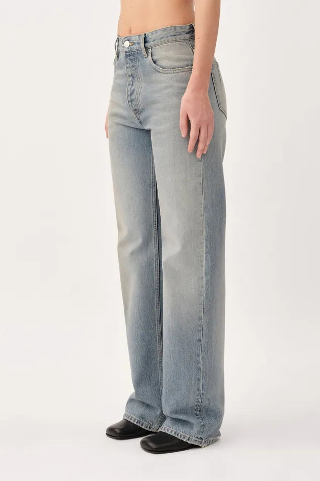Women Jeans Wonhundred Genoa Coated Denim 8211 Coated Blue