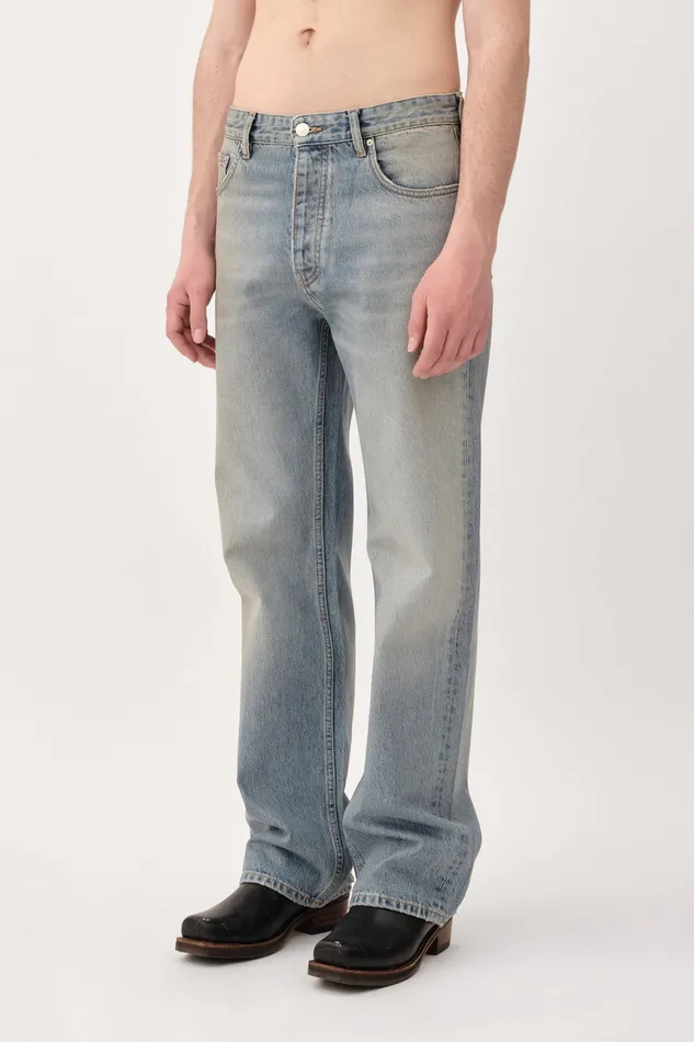 Women Jeans Wonhundred Genoa Coated Denim 8211 Coated Blue