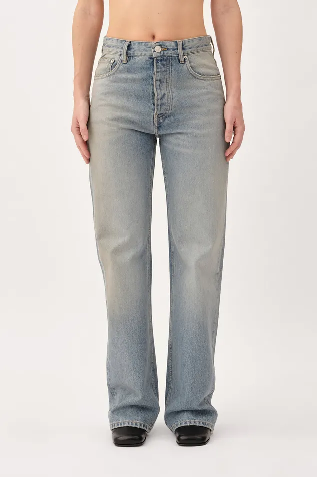 Women Jeans Wonhundred Genoa Coated Denim 8211 Coated Blue
