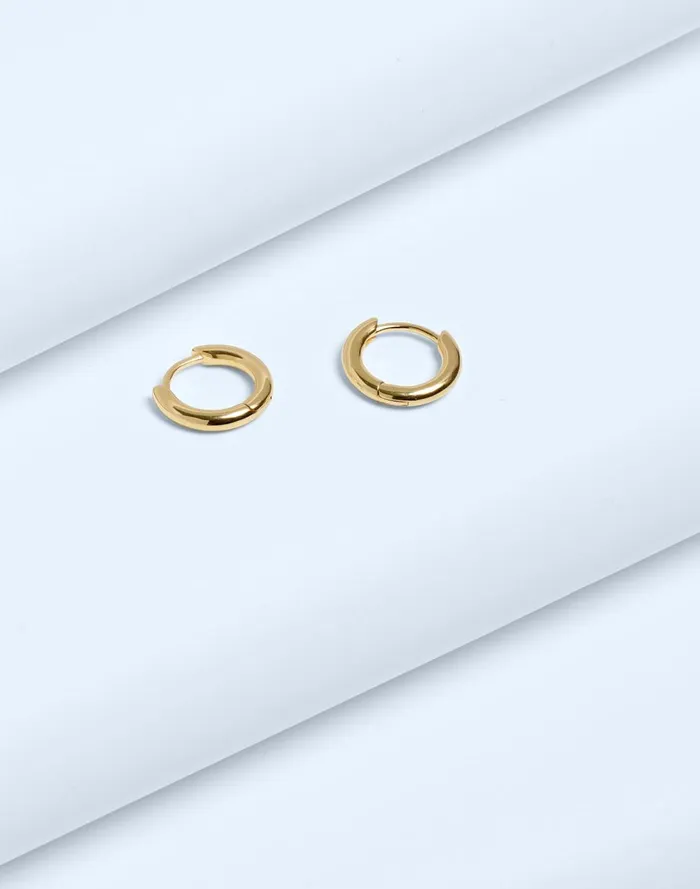 Women Jewelry Madewell DemiFine Huggie Hoop Earrings 14k Gold