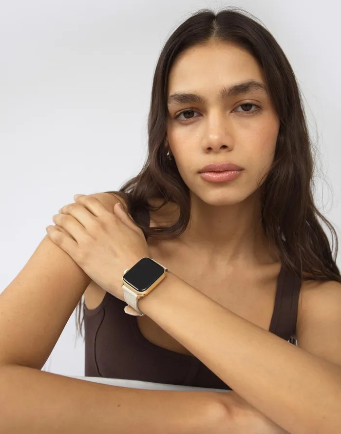 Women Jewelry Madewell Hyer Goods Apple Watch Band White Gold 42444549 Mm White