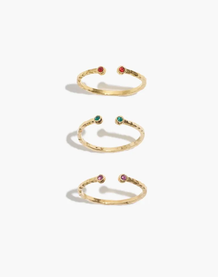 Women Jewelry Madewell Katie Dean Jewelry 18k GoldPlated Birthstone Ring February