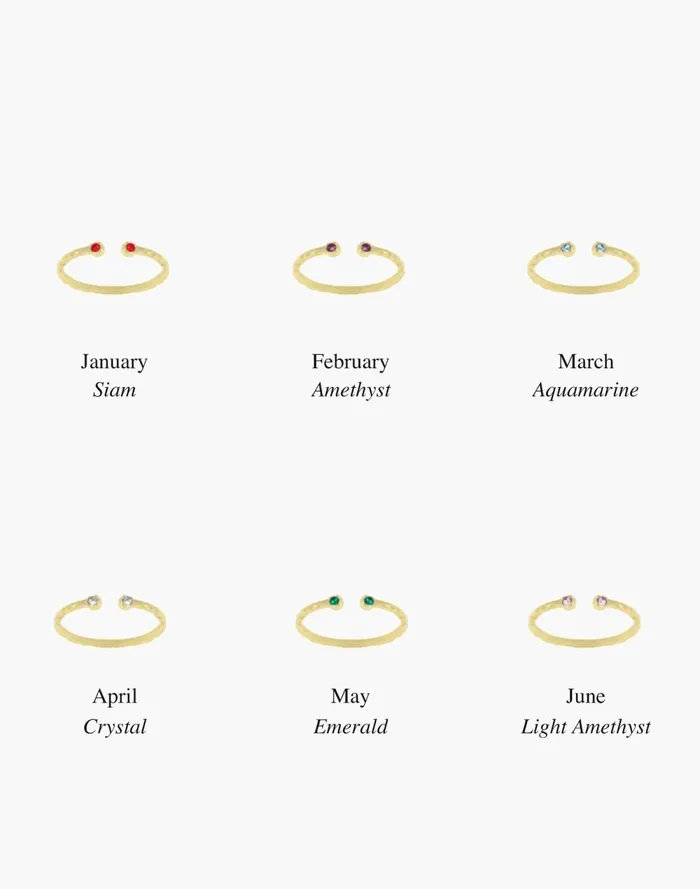 Women Jewelry Madewell Katie Dean Jewelry 18k GoldPlated Birthstone Ring February