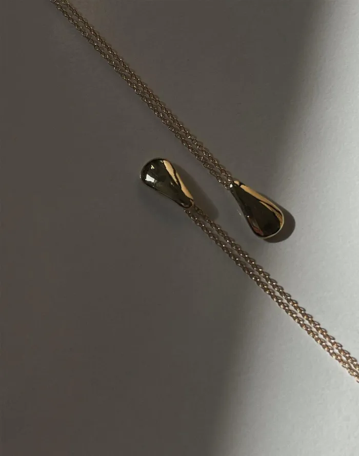 Women Jewelry Madewell Kinn Studio Teardrop Necklace Gold