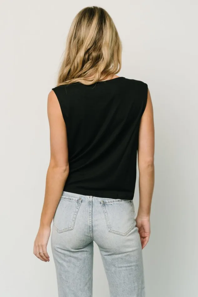 Women Jia Ruched Tank Top Black Baltic Born Blouses and Shirts Women Jia Ruched Tank Top Black Baltic Born Blouses and Shirts