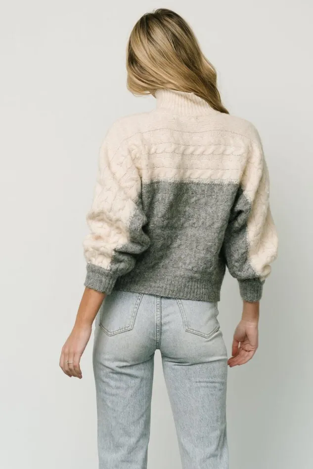 Women Jody Knit Sweater Ivory Gray Baltic Born Sweaters Women Jody Knit Sweater Ivory Gray Baltic Born Sweaters