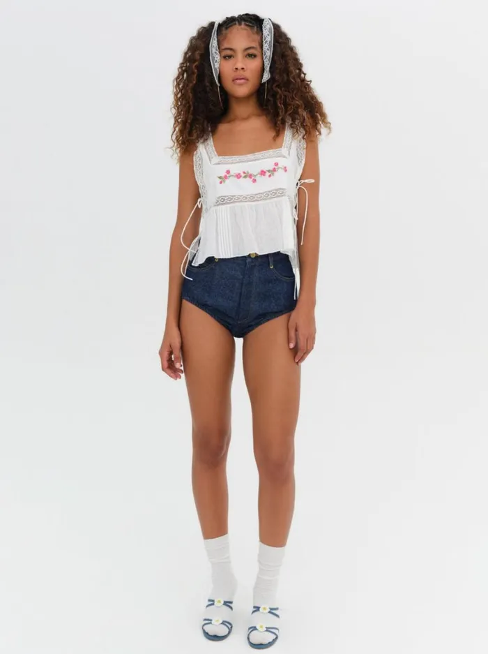 Women Jolene Embroidered Top White For Love and Lemons Tops Women Jolene Embroidered Top White For Love and Lemons Tops
