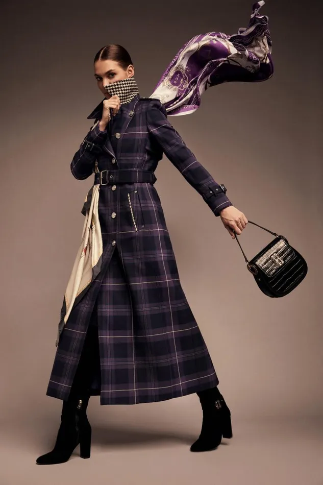 Women Jubilee Full Length Marlborough Trench Jubilee Tartan Holland Cooper Coats