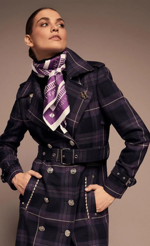 Women Jubilee Full Length Marlborough Trench Jubilee Tartan Holland Cooper Coats