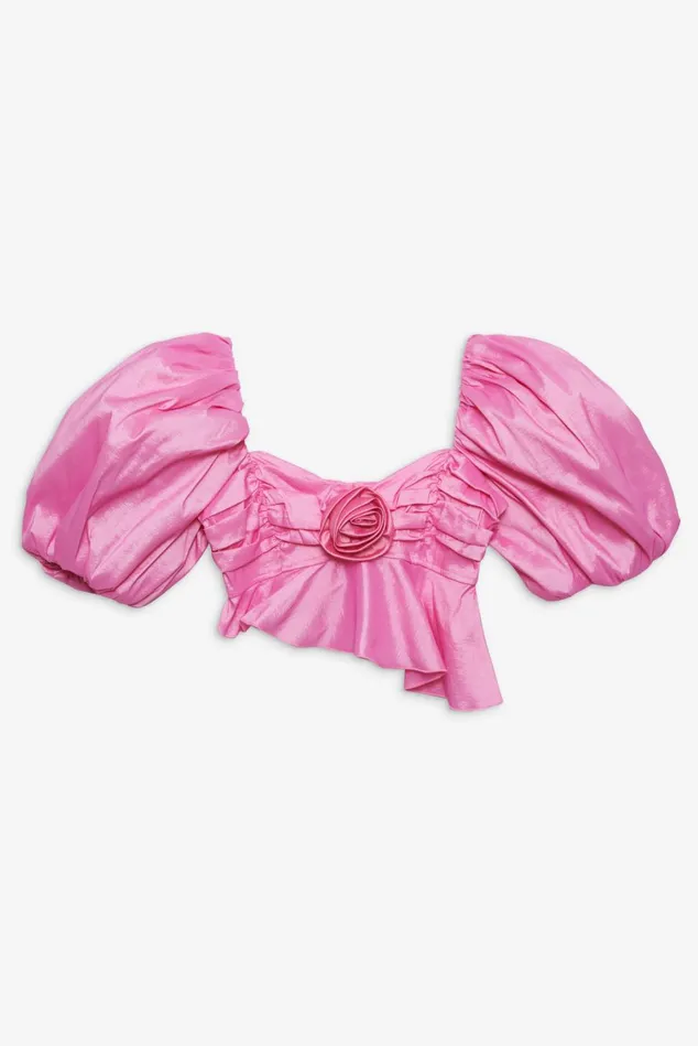 Women Judith Crop Blouse Pink For Love and Lemons Tops Women Judith Crop Blouse Pink For Love and Lemons Tops