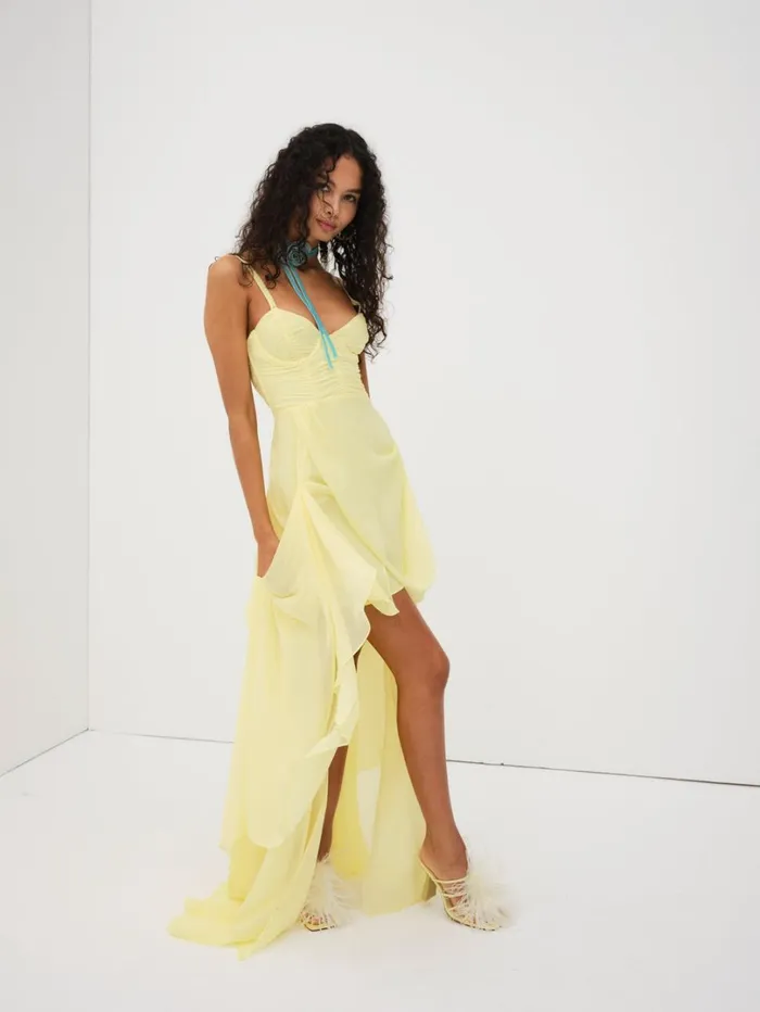 Women June Maxi Dress Yellow For Love and Lemons Dresses Women June Maxi Dress Yellow For Love and Lemons Dresses