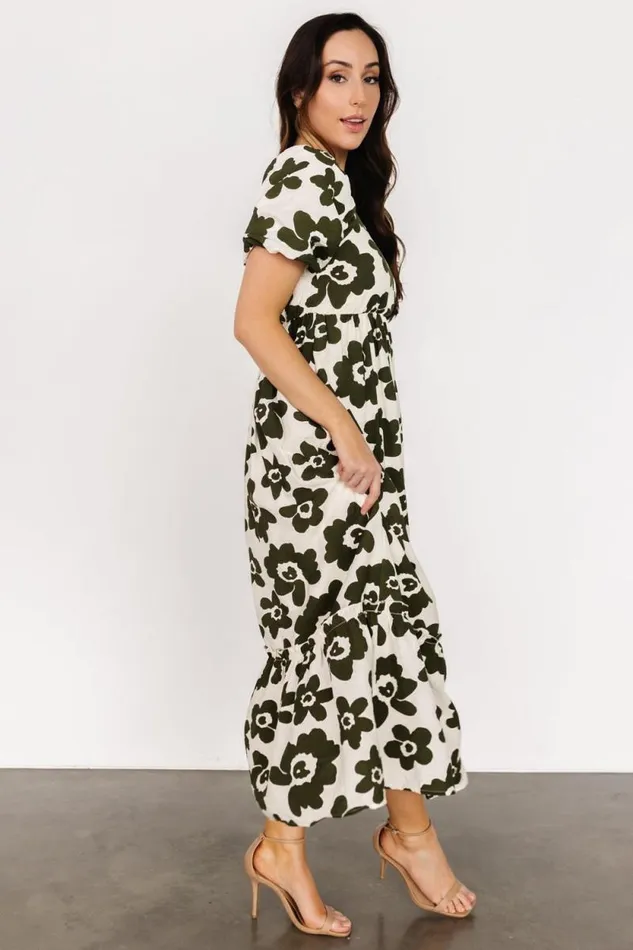 Women Kasey Maxi Dress Olive Ivory Print Baltic Born Maxi Dresses Women Kasey Maxi Dress Olive Ivory Print Baltic Born Maxi Dresses