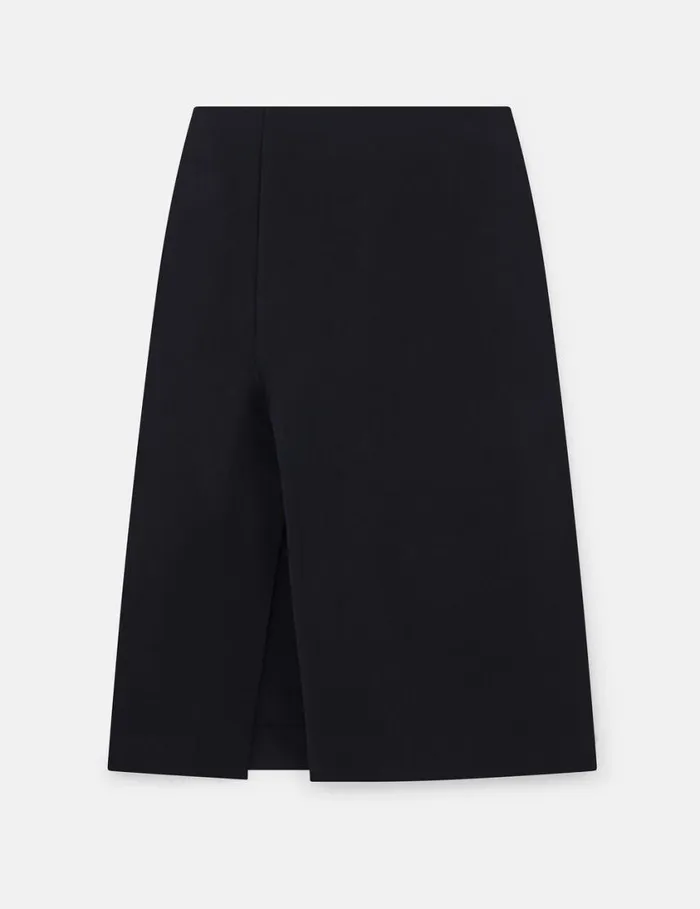 Women KickFlare Midi Skirt Midnight Black Stella McCartney Tailoring