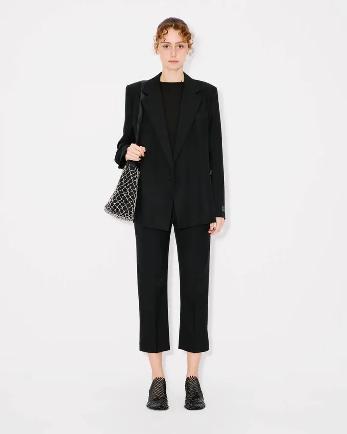 Women Kimono Blazer In Virgin Wool Black Kenzo Jackets And Coats