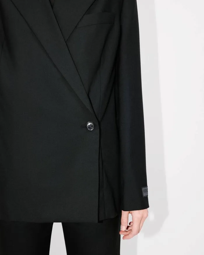 Women Kimono Blazer In Virgin Wool Black Kenzo Jackets And Coats