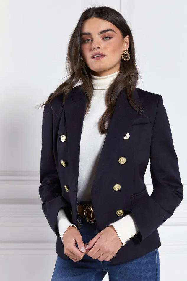 Women Knightsbridge Blazer Navy Barathea Holland Cooper Tailoring