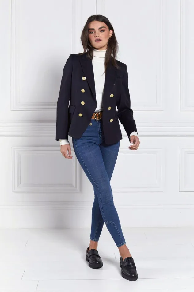 Women Knightsbridge Blazer Navy Barathea Holland Cooper Tailoring