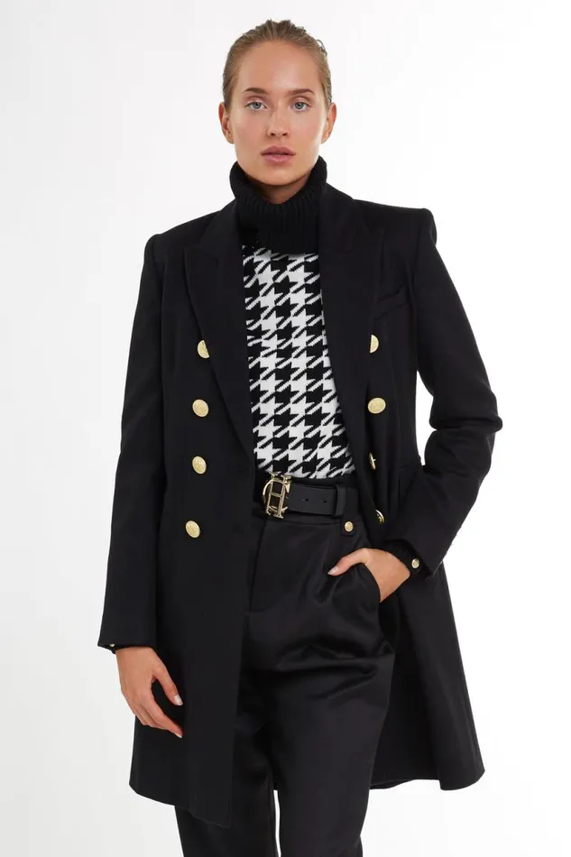 Women Knightsbridge Coat Black Holland Cooper Tailoring