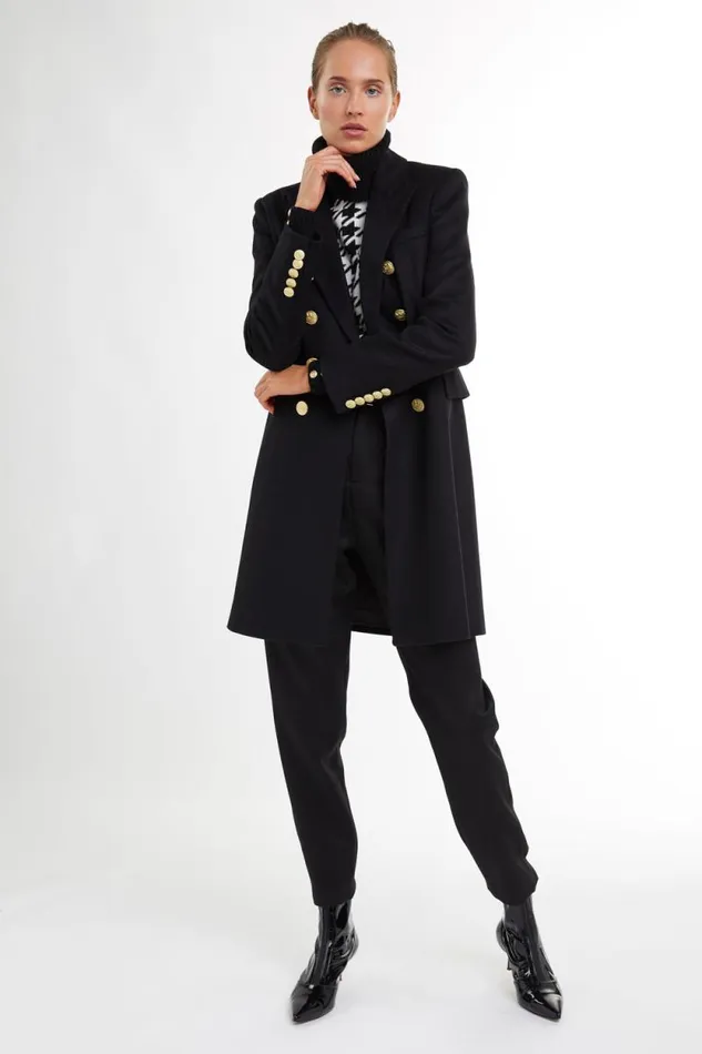 Women Knightsbridge Coat Black Holland Cooper Tailoring