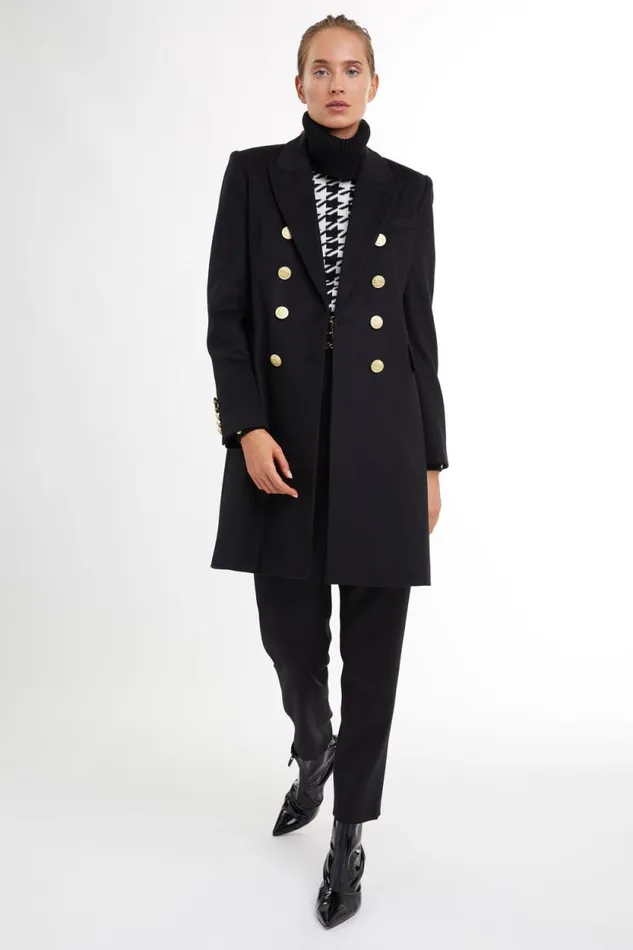 Women Knightsbridge Coat Black Holland Cooper Tailoring