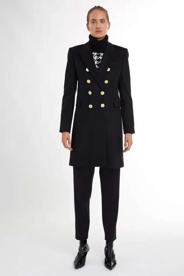 Women Knightsbridge Coat Black Holland Cooper Tailoring