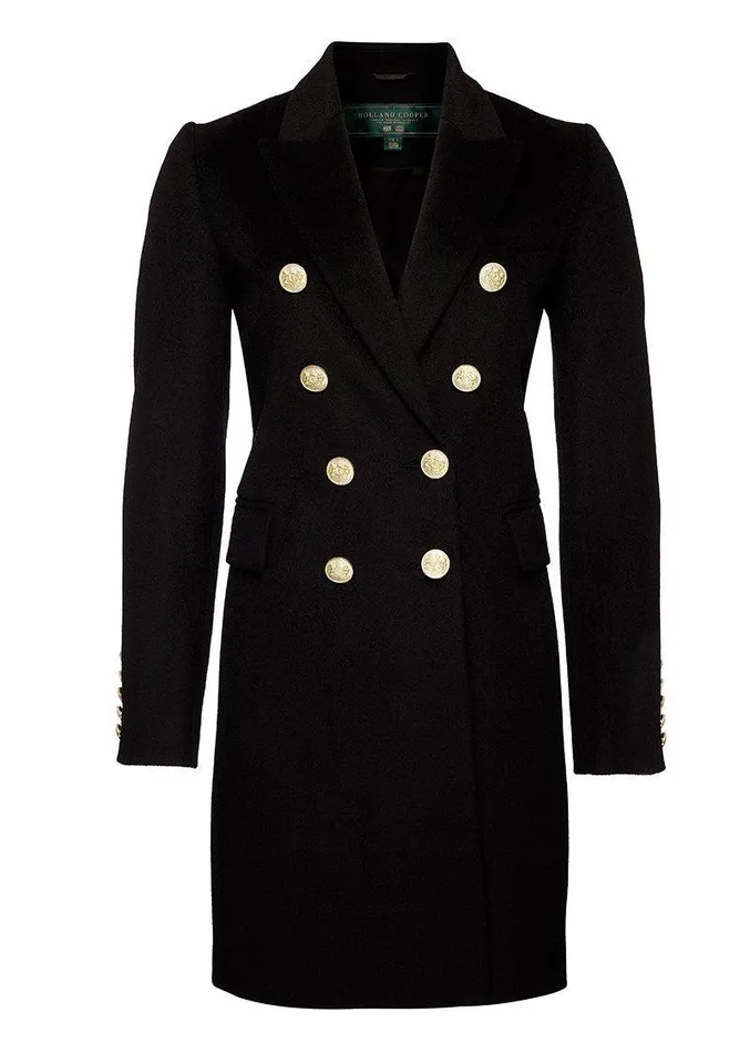 Women Knightsbridge Coat Black Holland Cooper Tailoring
