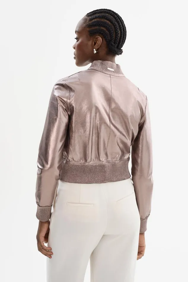 Women KORDELLA Reversible Leather Bomber Jacket Blackpink LAMARQUE Leather Jackets