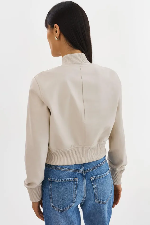 Women KORDELLA Reversible Leather Bomber Jacket Bonegold LAMARQUE Bombers Women KORDELLA Reversible Leather Bomber Jacket Bonegold LAMARQUE Bombers