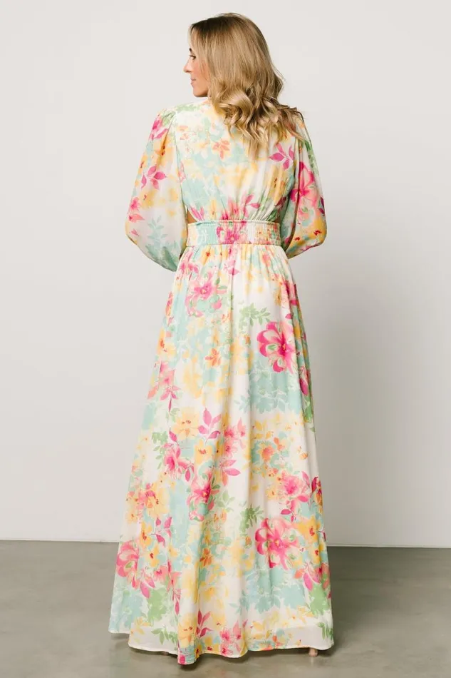 Women Lancaster Maxi Dress Ivory Multi Floral Baltic Born Maxi Dresses Women Lancaster Maxi Dress Ivory Multi Floral Baltic Born Maxi Dresses