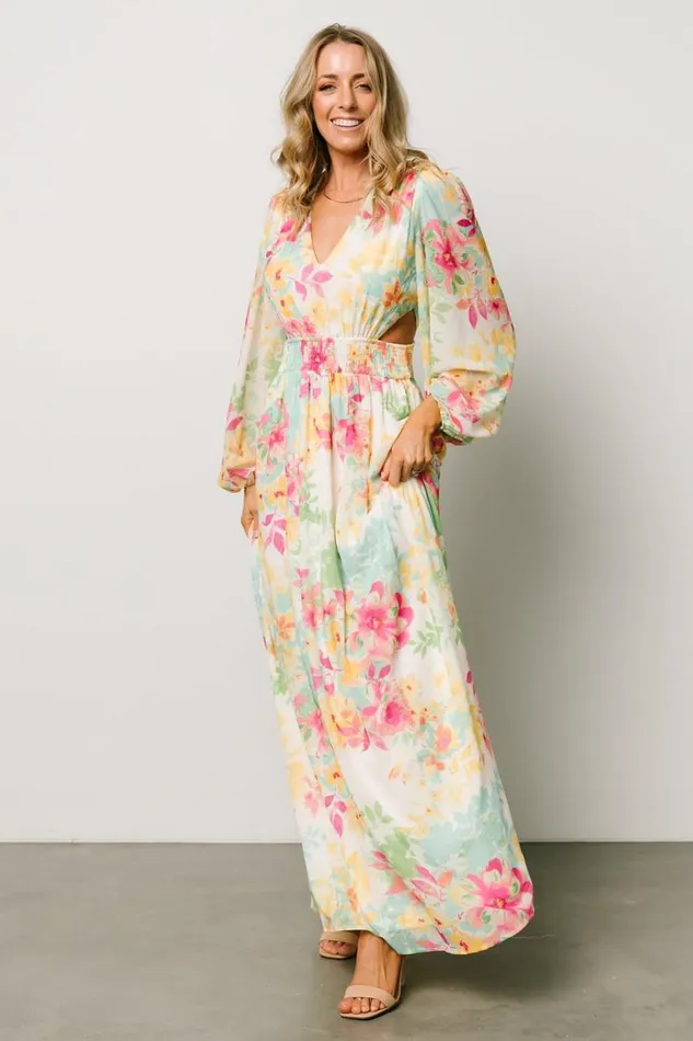 Women Lancaster Maxi Dress Ivory Multi Floral Baltic Born Maxi Dresses Women Lancaster Maxi Dress Ivory Multi Floral Baltic Born Maxi Dresses
