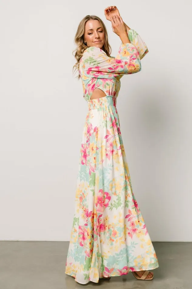 Women Lancaster Maxi Dress Ivory Multi Floral Baltic Born Maxi Dresses Women Lancaster Maxi Dress Ivory Multi Floral Baltic Born Maxi Dresses
