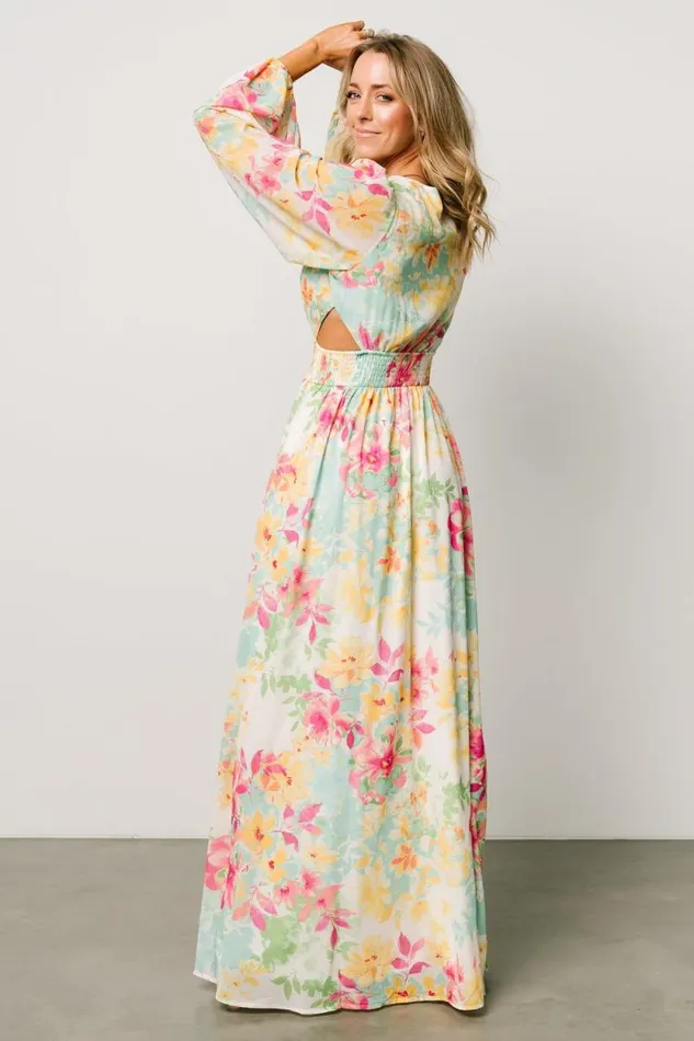 Women Lancaster Maxi Dress Ivory Multi Floral Baltic Born Maxi Dresses Women Lancaster Maxi Dress Ivory Multi Floral Baltic Born Maxi Dresses