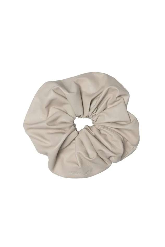 Women Large Leather Scrunchie Bone LAMARQUE Other