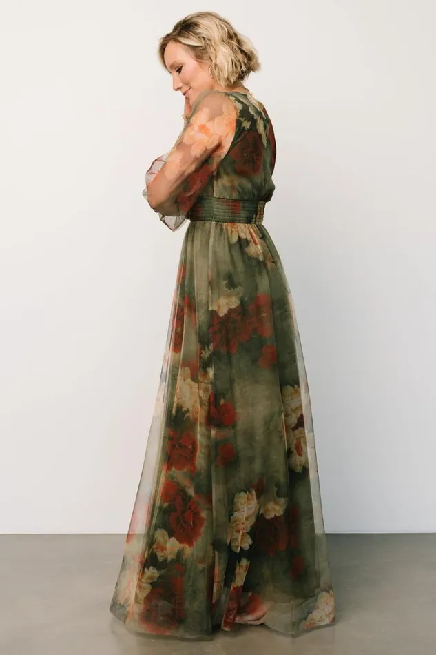 Women Layla Tulle Maxi Dress Olive Rust Baltic Born Bump Friendly Women Layla Tulle Maxi Dress Olive Rust Baltic Born Bump Friendly