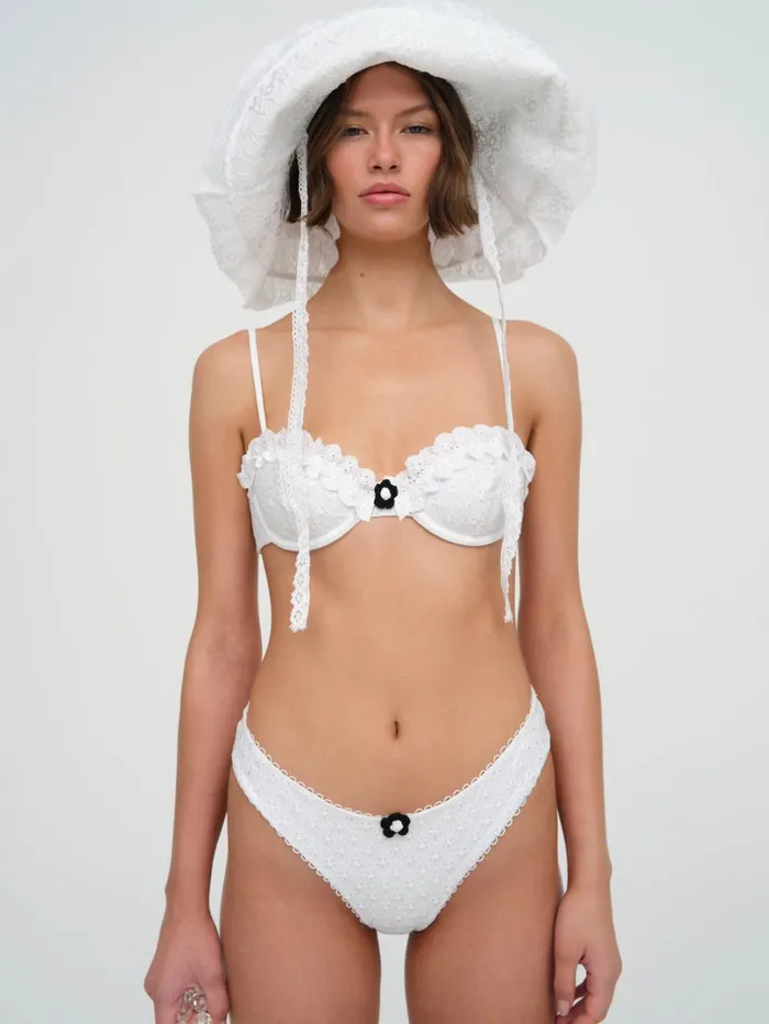 Women Lilith Bikini Bottom White For Love and Lemons Swim Women Lilith Bikini Bottom White For Love and Lemons Swim