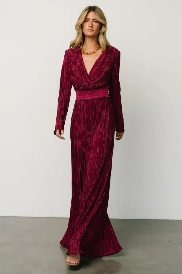 Women Lilith Pleated Jumpsuit Mulberry Baltic Born Jumpsuits and Rompers Women Lilith Pleated Jumpsuit Mulberry Baltic Born Jumpsuits and Rompers