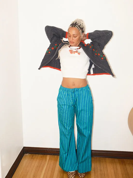 Women Lisa Says Gah Gabrielle Pants Blue U0026 Green Bottoms