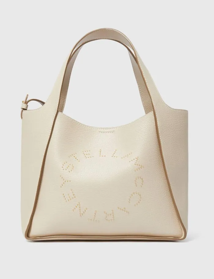 Women Logo Top Handle Crossbody Tote Bag Cream Stella McCartney Crossbody Bags