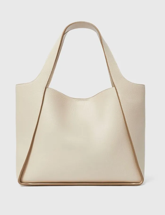 Women Logo Top Handle Crossbody Tote Bag Cream Stella McCartney Crossbody Bags